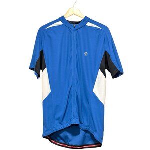 Bontrager Cycling Mens Blue Short Sleeve Full Zip Racing Jersey Size 2XL